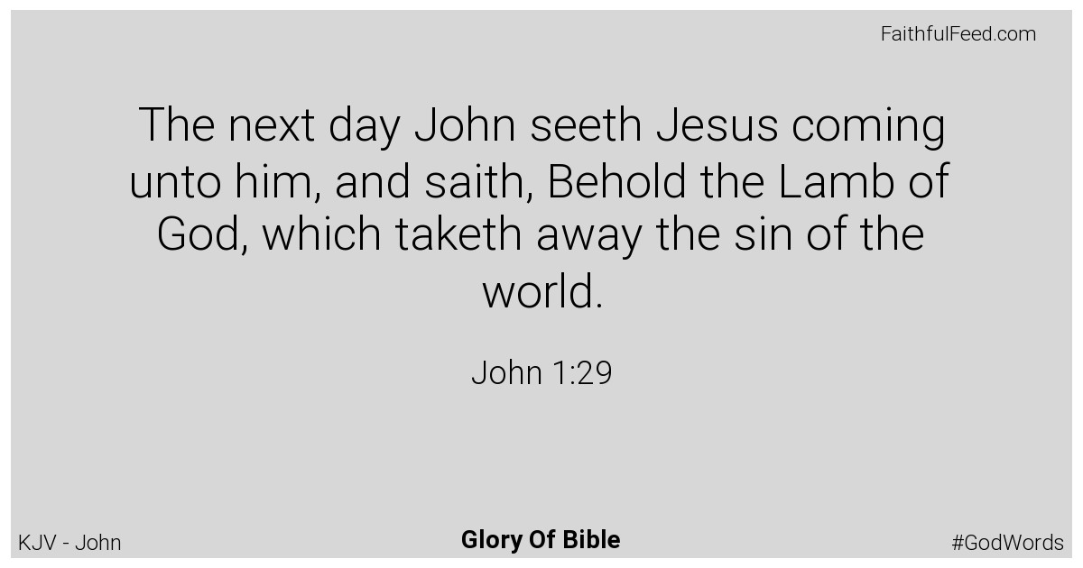 John 1:29 - Kjv