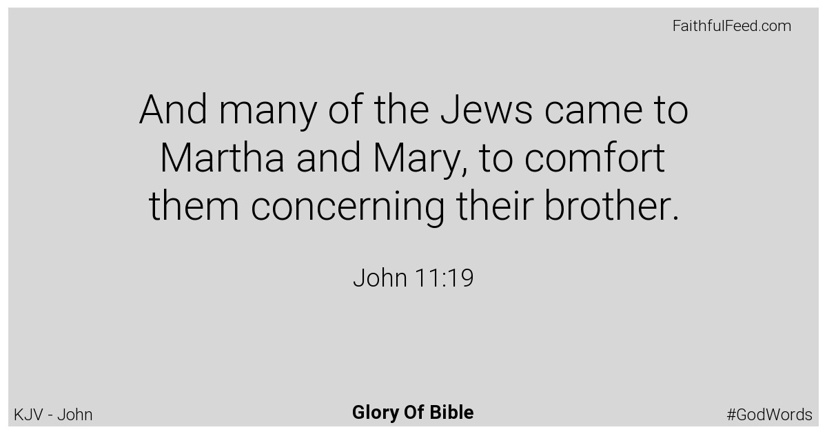 John 11:19 - Kjv