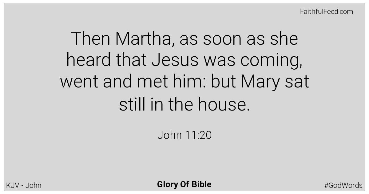 John 11:20 - Kjv