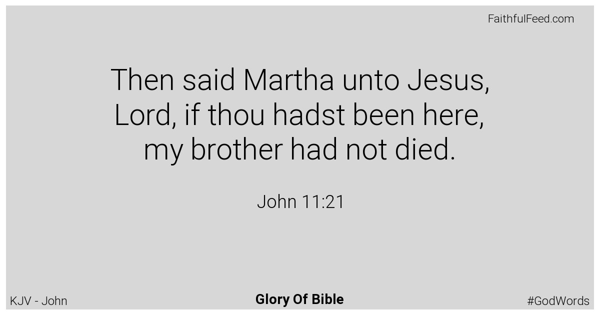 John 11:21 - Kjv