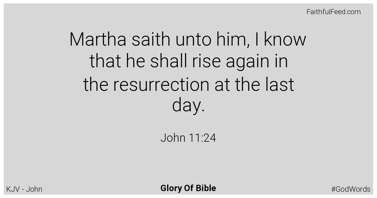 John 11:24 - Kjv