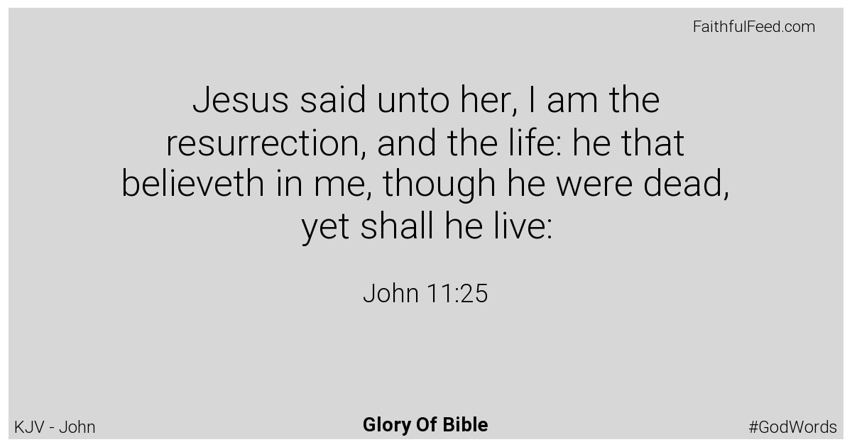 John 11:25 - Kjv