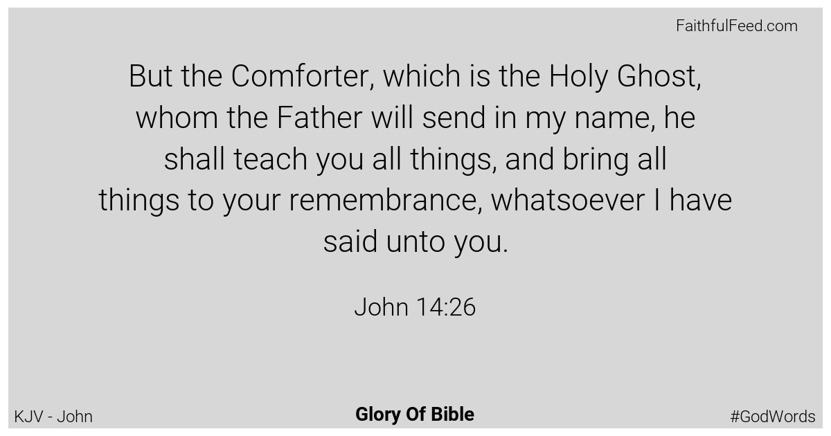 John 14:26 - Kjv