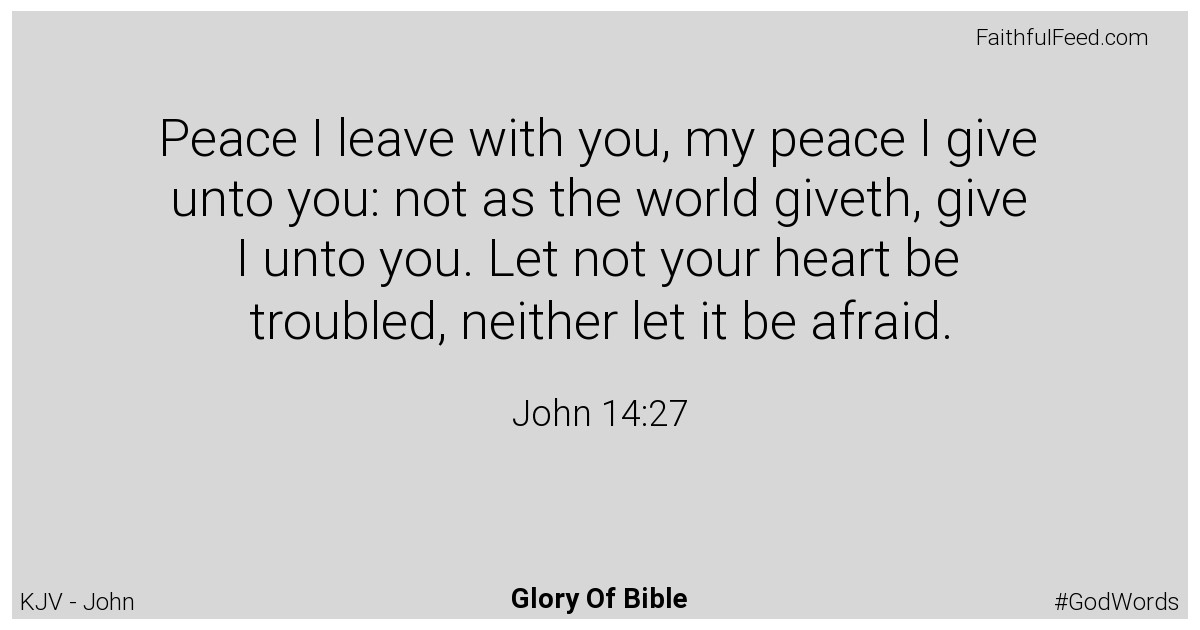 John 14:27 - Kjv