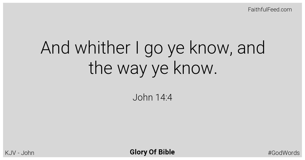 John 14:4 - Kjv