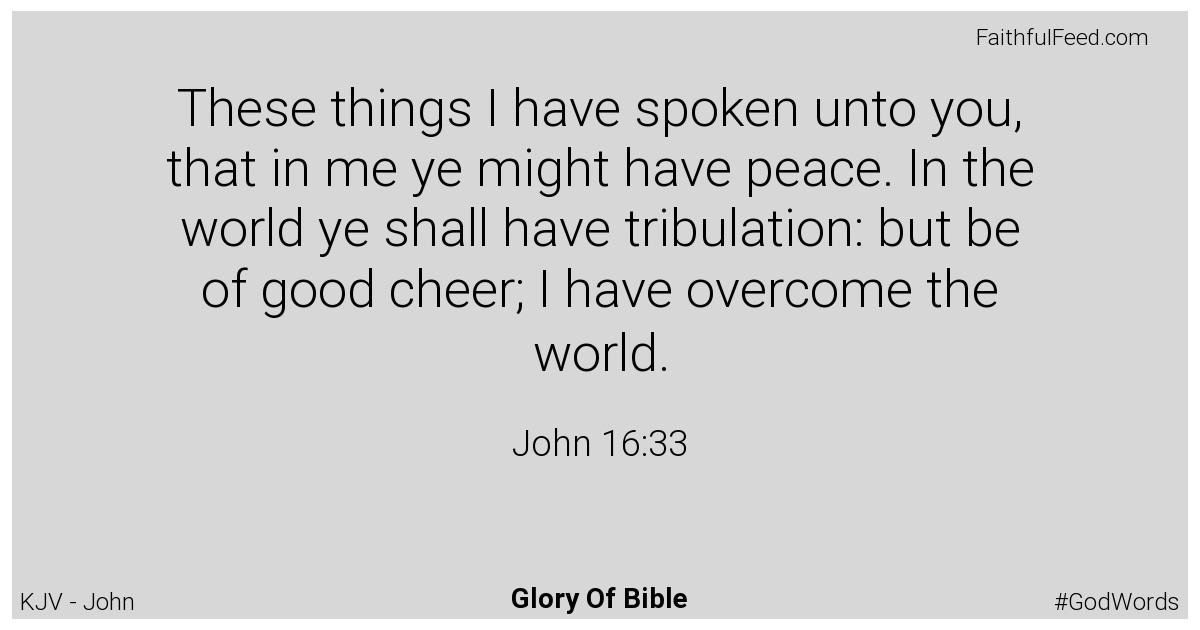 John 16:33 - Kjv