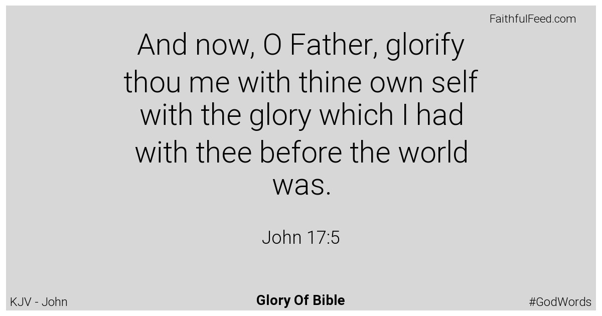 John 17:5 - Kjv