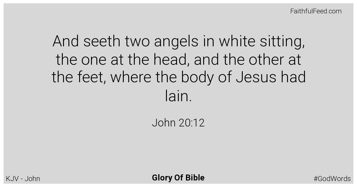 John 20:12 - Kjv