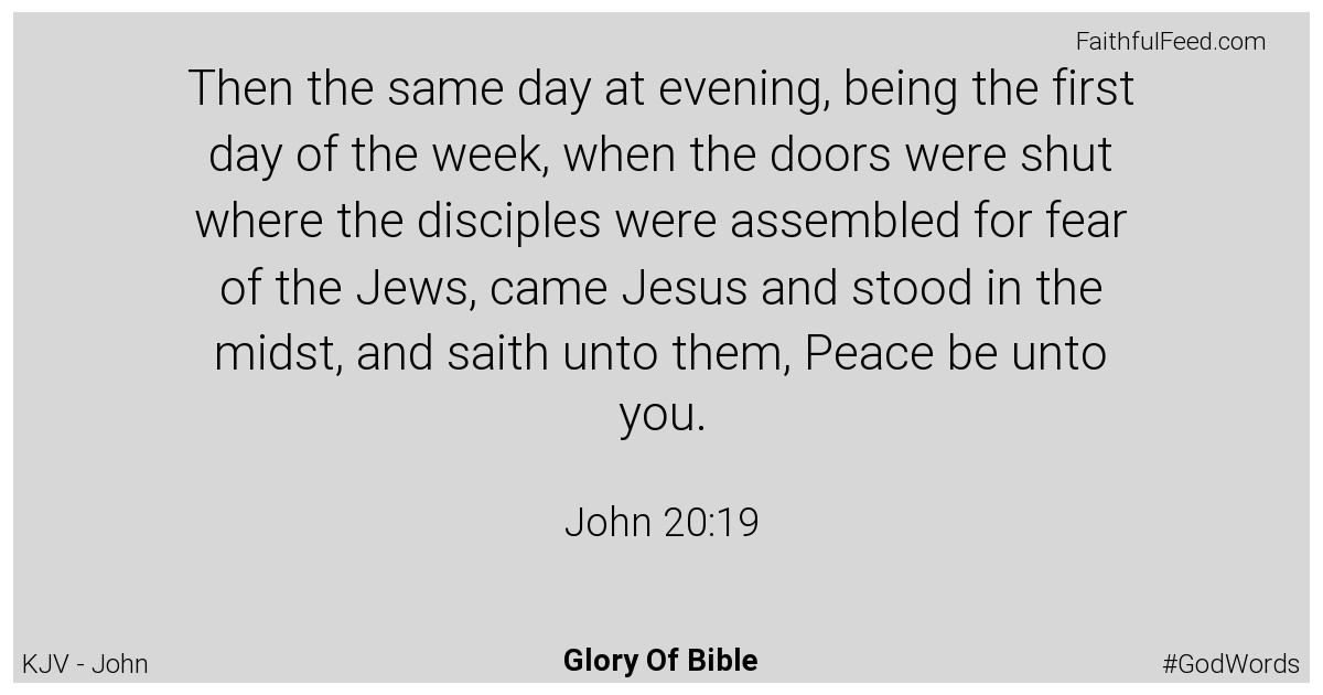 John 20:19 - Kjv