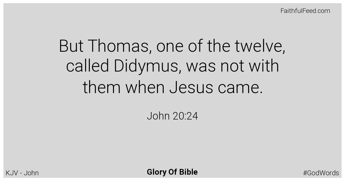 John 20:24 - Kjv