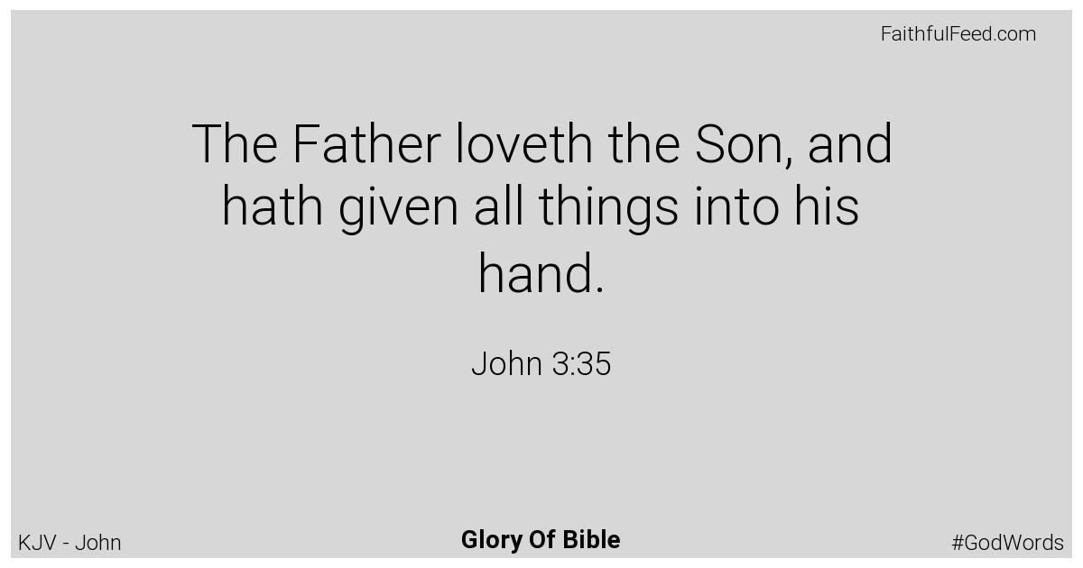 John 3:35 - Kjv