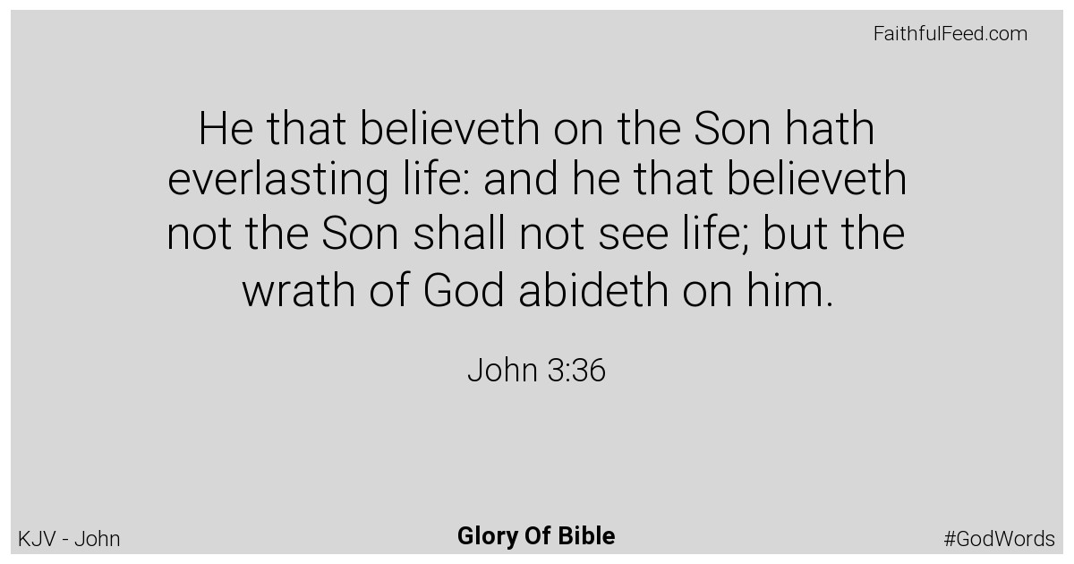 John 3:36 - Kjv