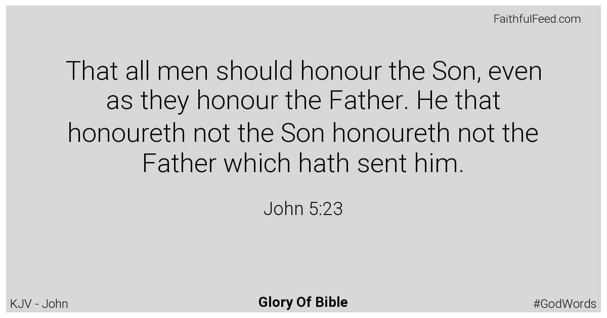 John 5:23 - Kjv