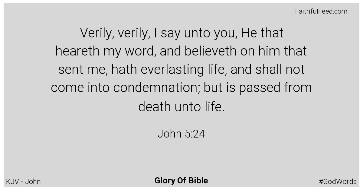 John 5:24 - Kjv