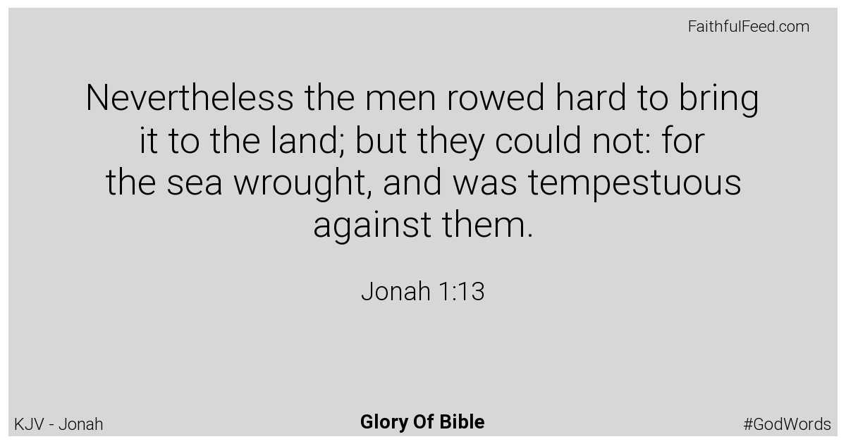 Jonah 1:13 - Kjv