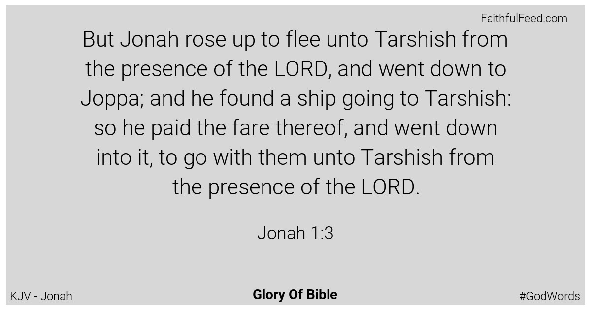 Jonah 1:3 - Kjv