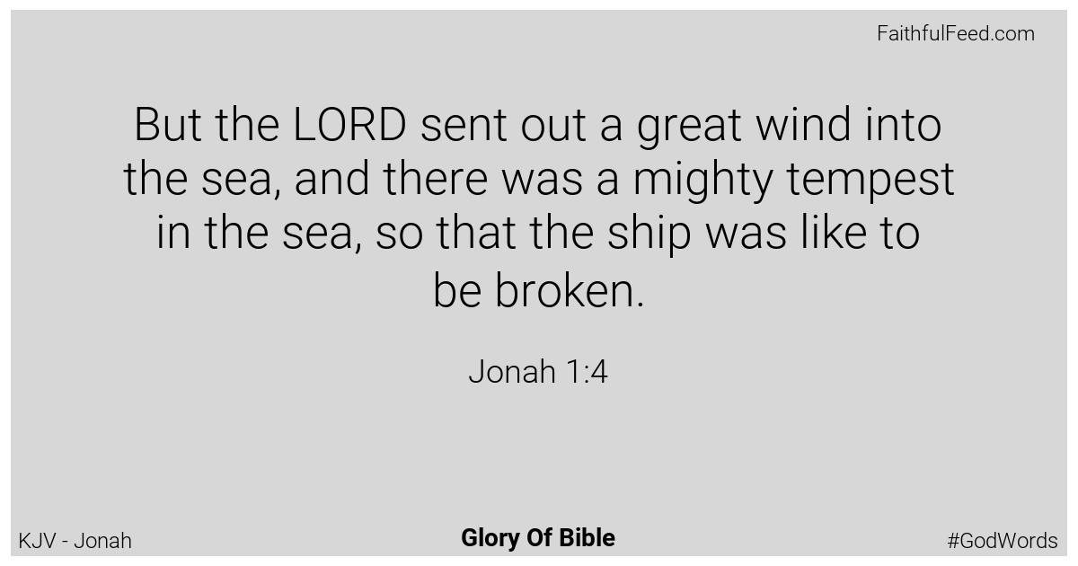 Jonah 1:4 - Kjv