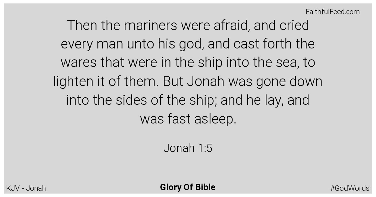 Jonah 1:5 - Kjv