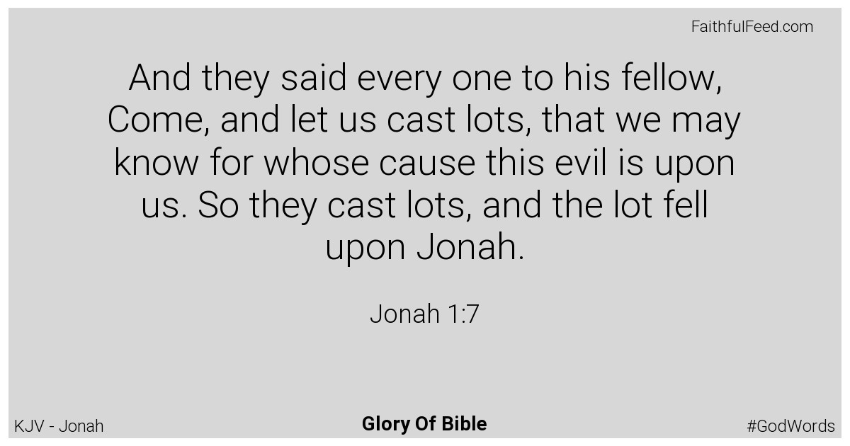 Jonah 1:7 - Kjv