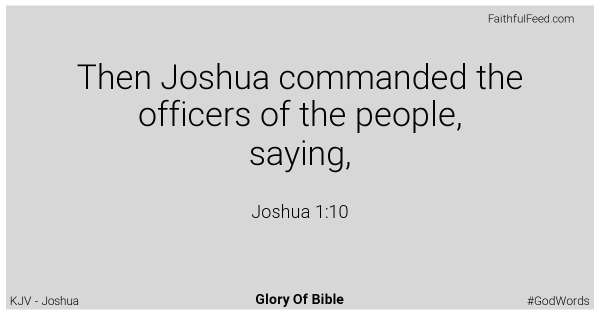 Joshua 1:10 - Kjv