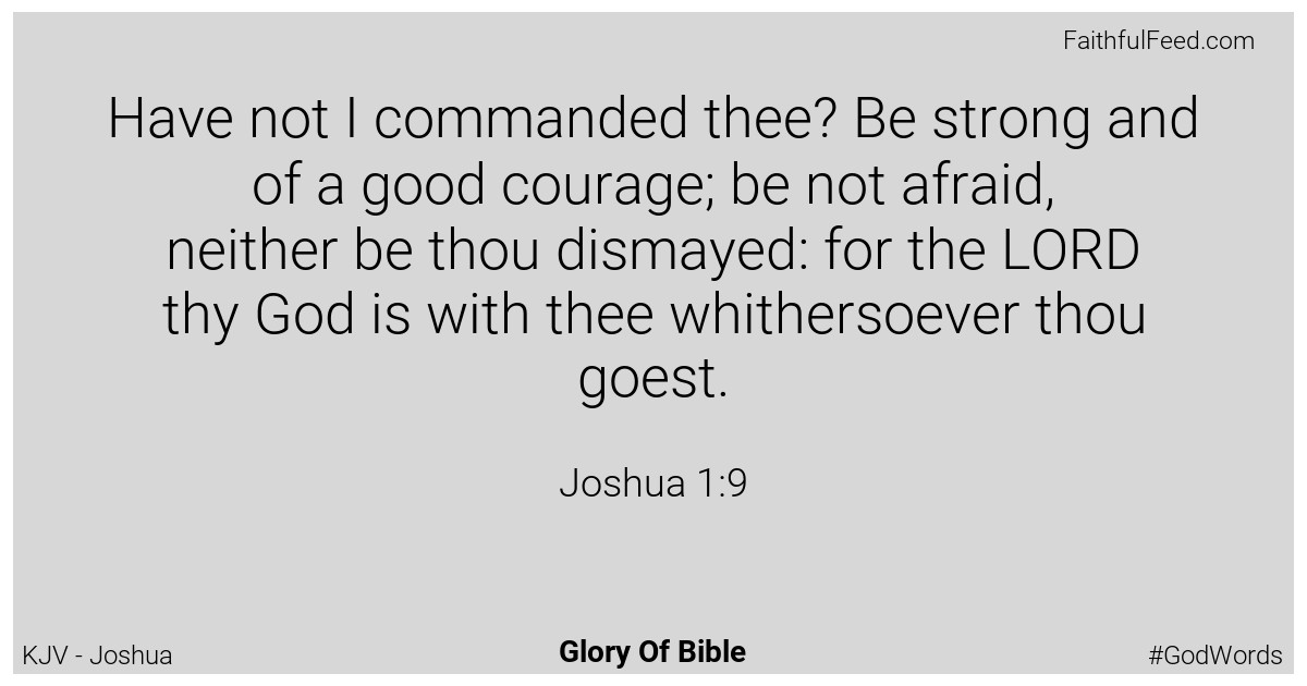 Joshua 1:9 - Kjv