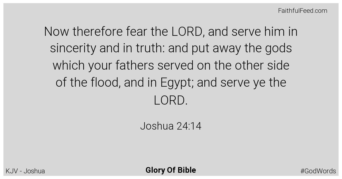 Joshua 24:14 - Kjv