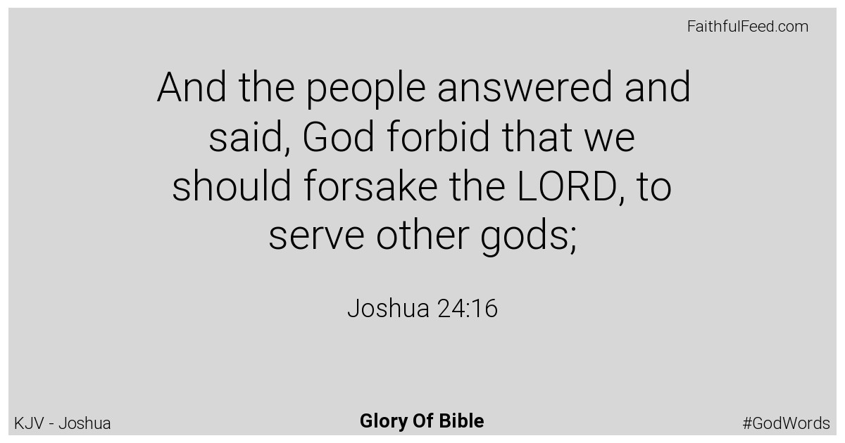 Joshua 24:16 - Kjv