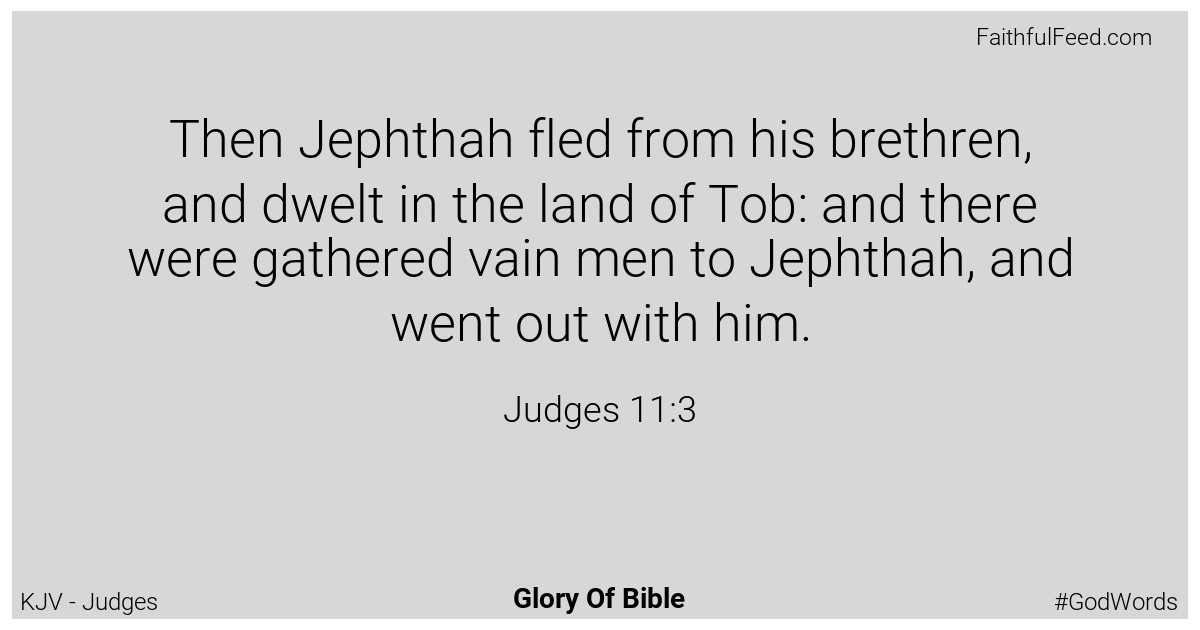 Judges 11:3 - Kjv