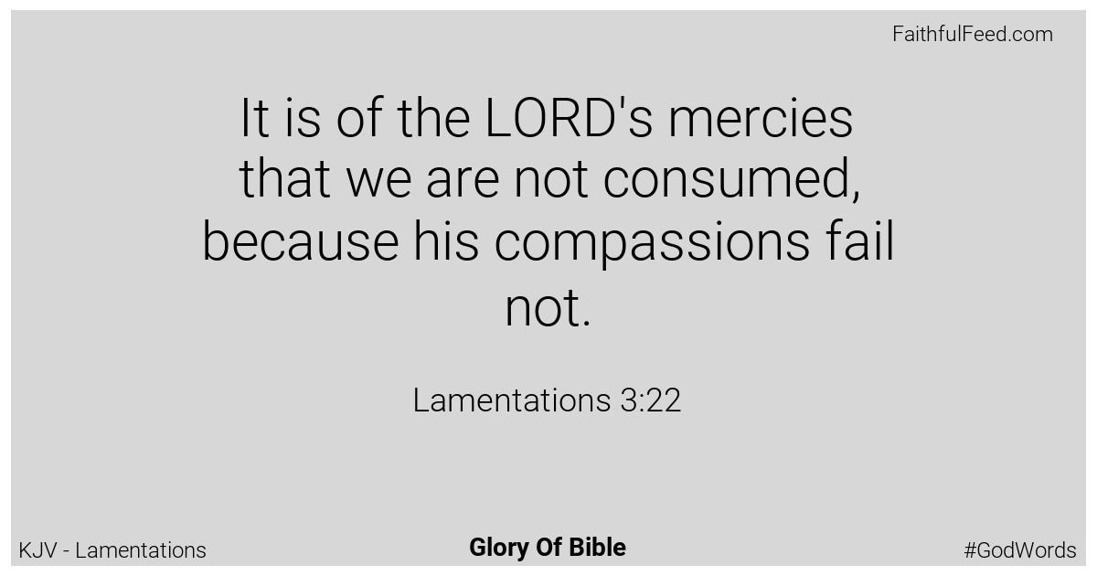 Lamentations 3:22 - Kjv