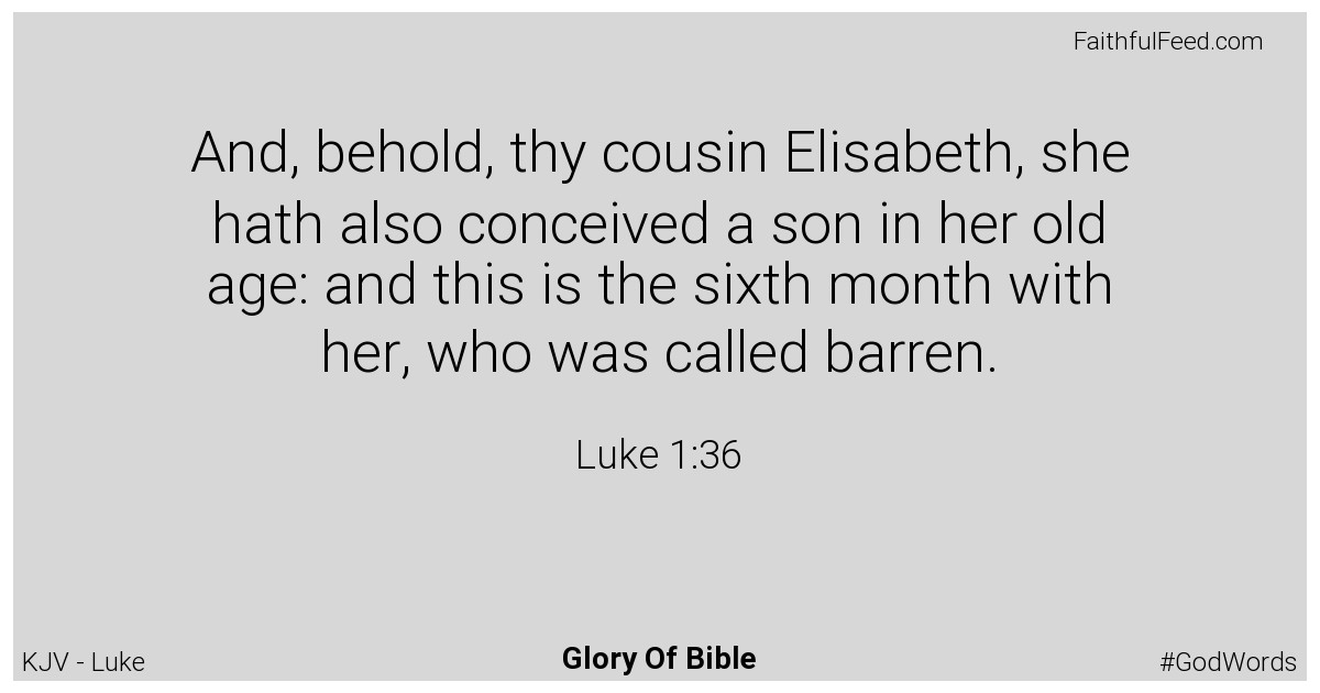 Luke 1:36 - Kjv