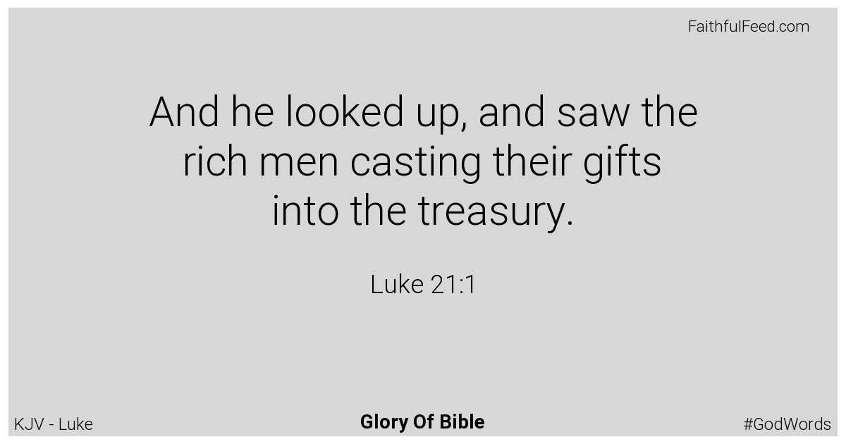 The Bible Verses from Luke Chapter 21 - Kjv