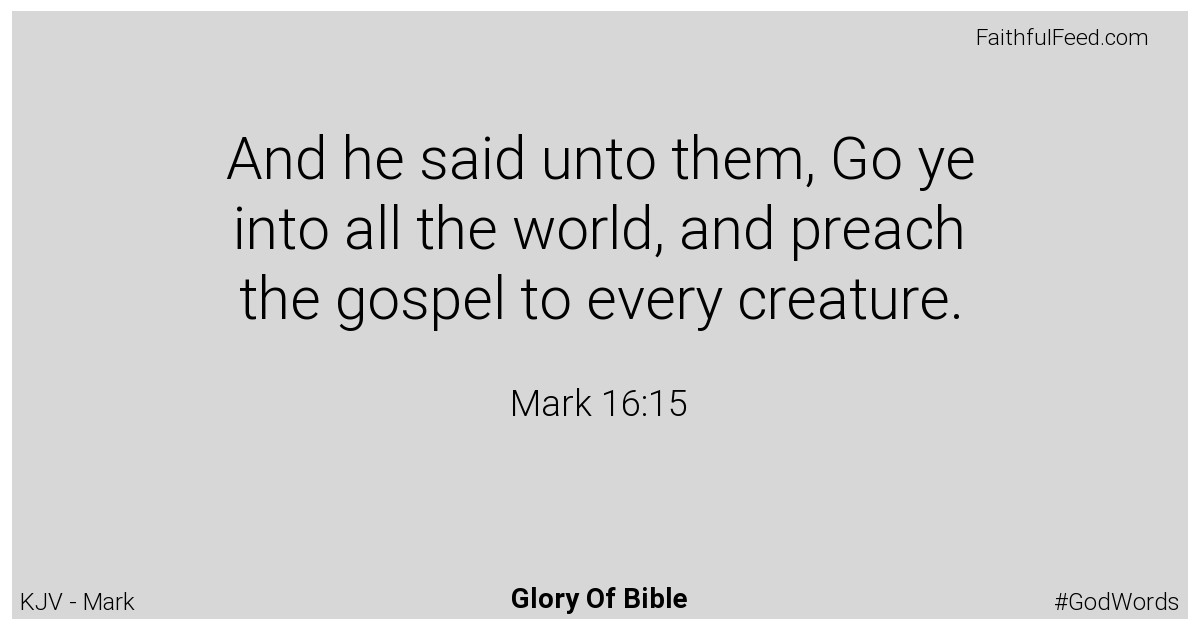 Mark 16:15 - Kjv