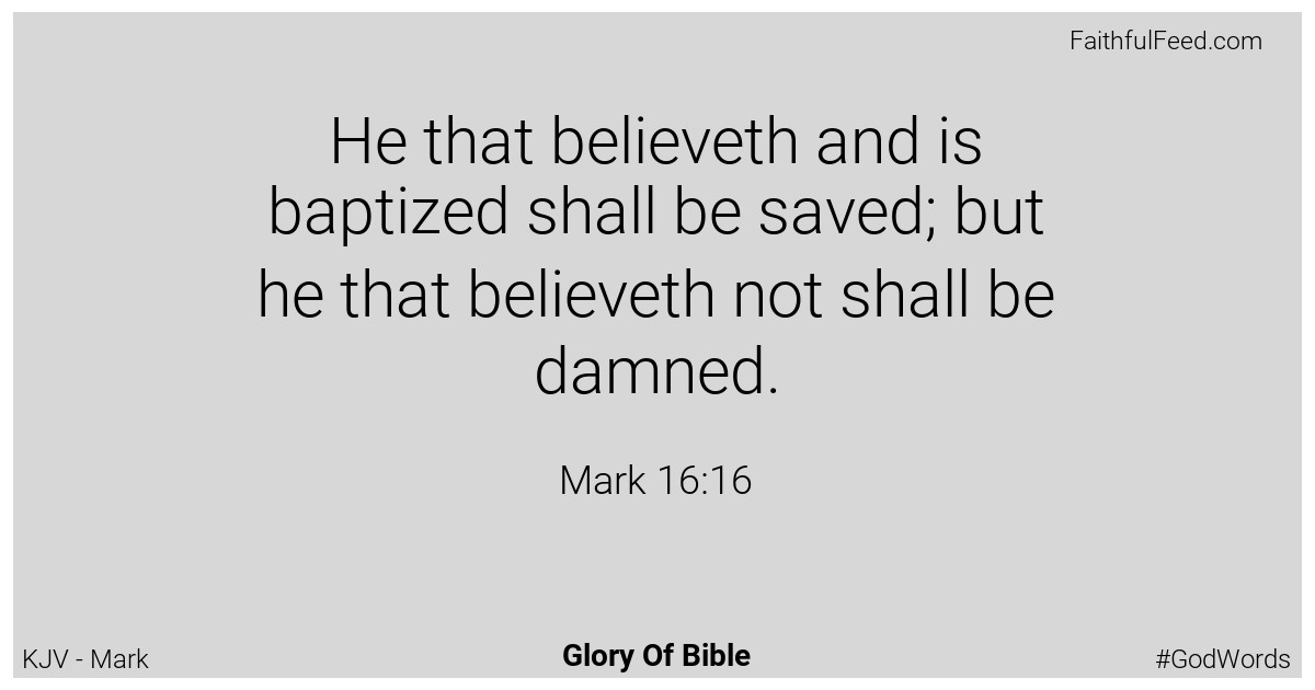 Mark 16:16 - Kjv
