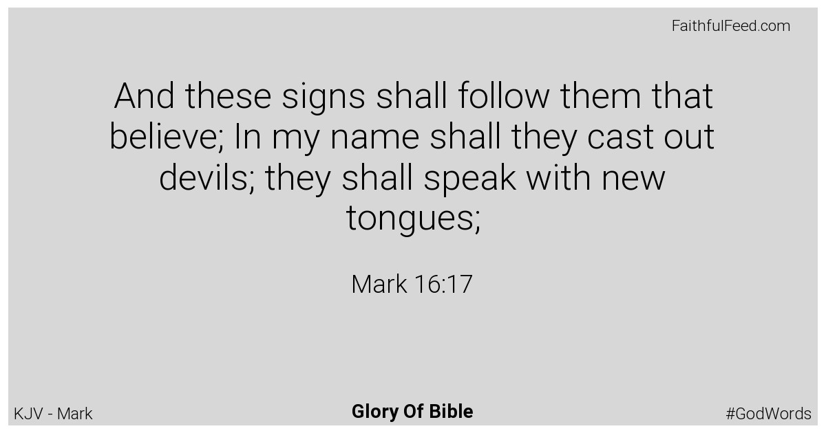 Mark 16:17 - Kjv