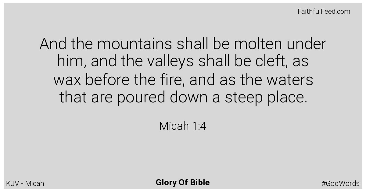 Micah 1:4 - Kjv