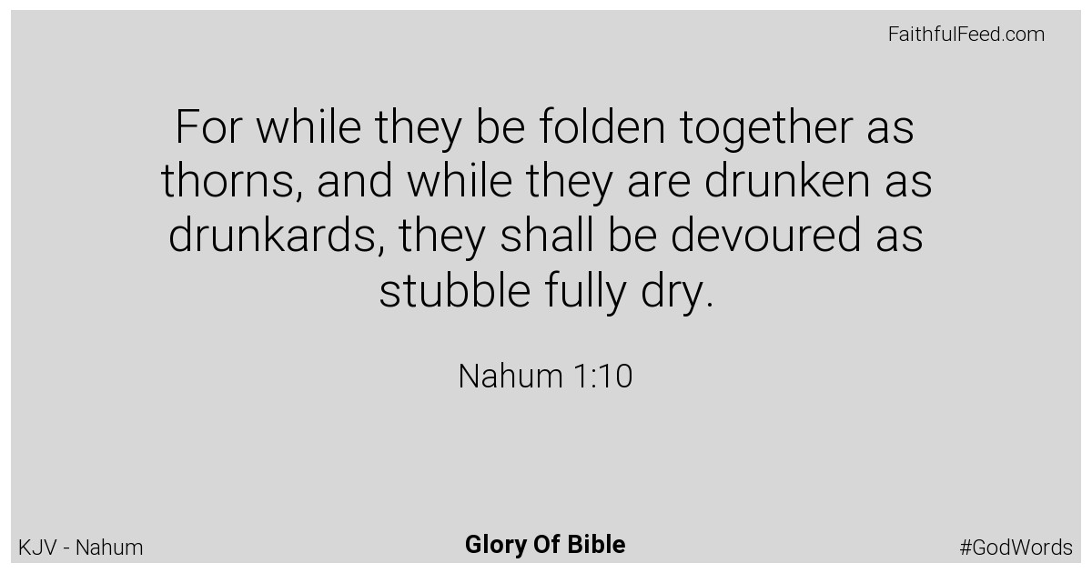 Nahum 1:10 - Kjv