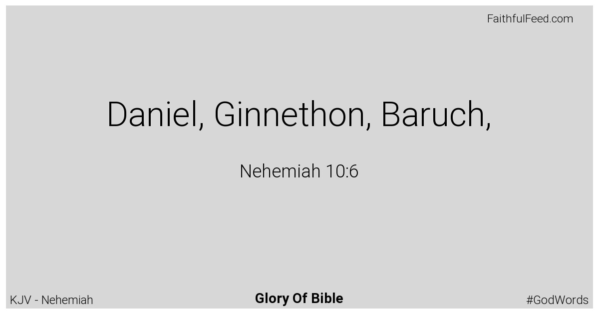 Nehemiah 10:6 - Kjv