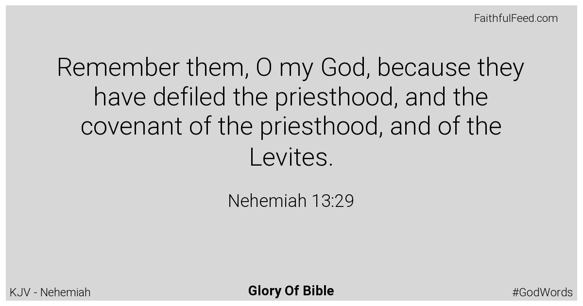 Nehemiah 13:29 - Kjv