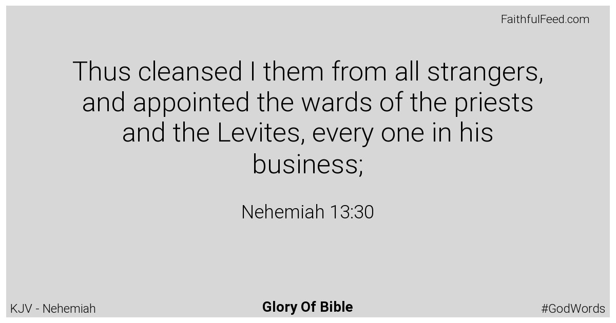 Nehemiah 13:30 - Kjv