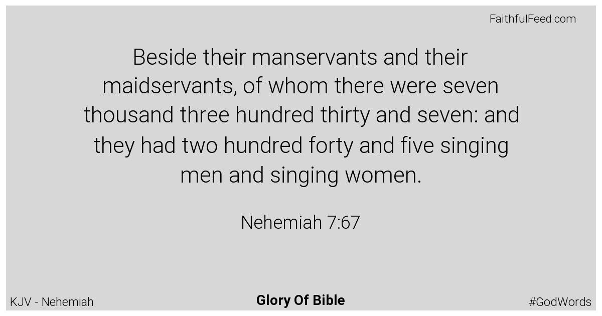 Nehemiah 7:67 - Kjv