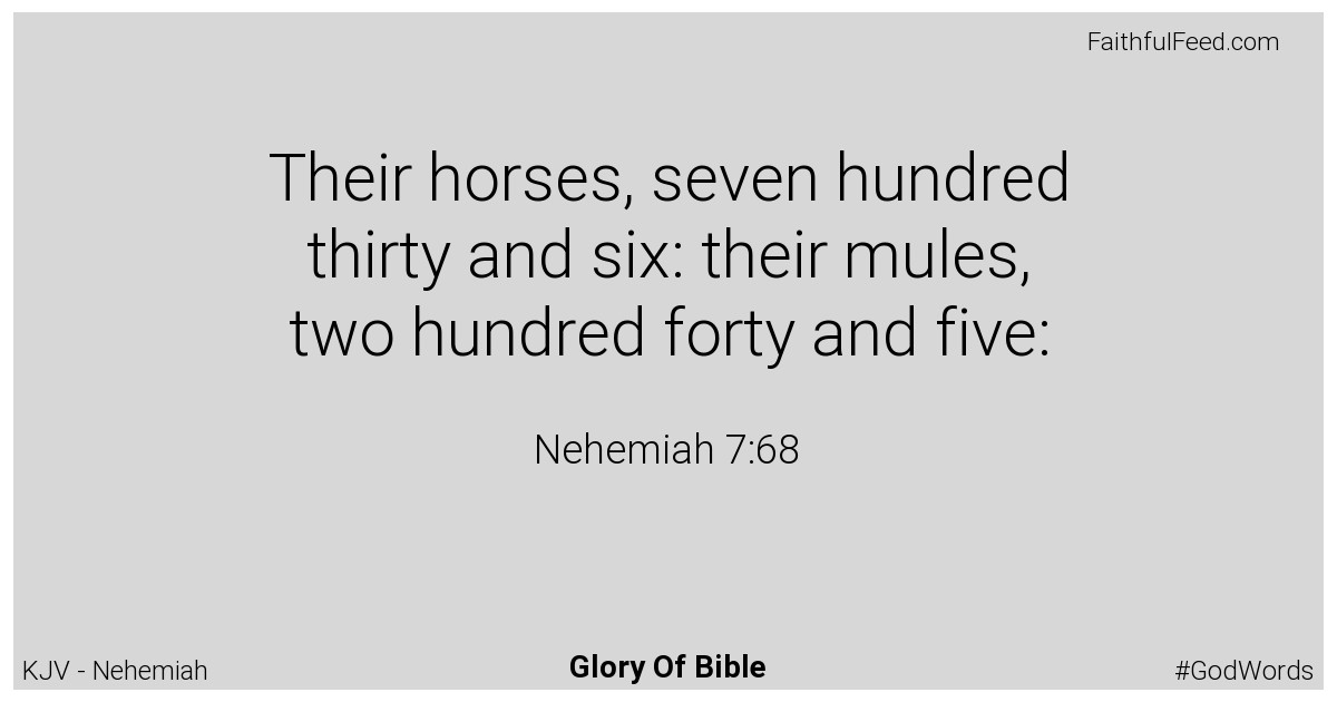 Nehemiah 7:68 - Kjv