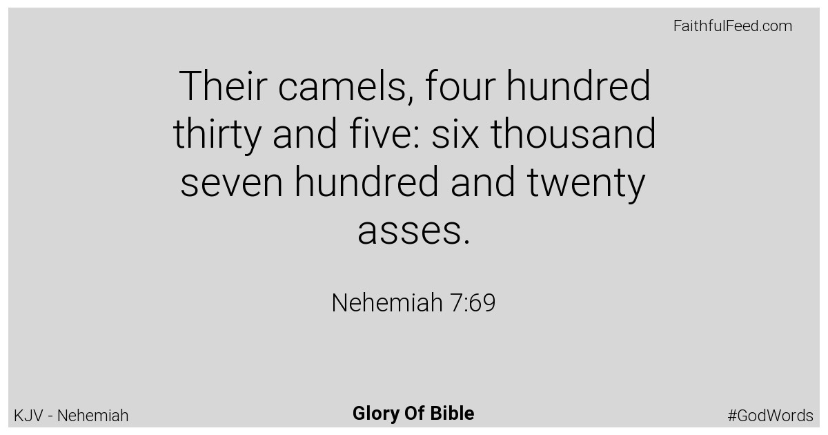 Nehemiah 7:69 - Kjv