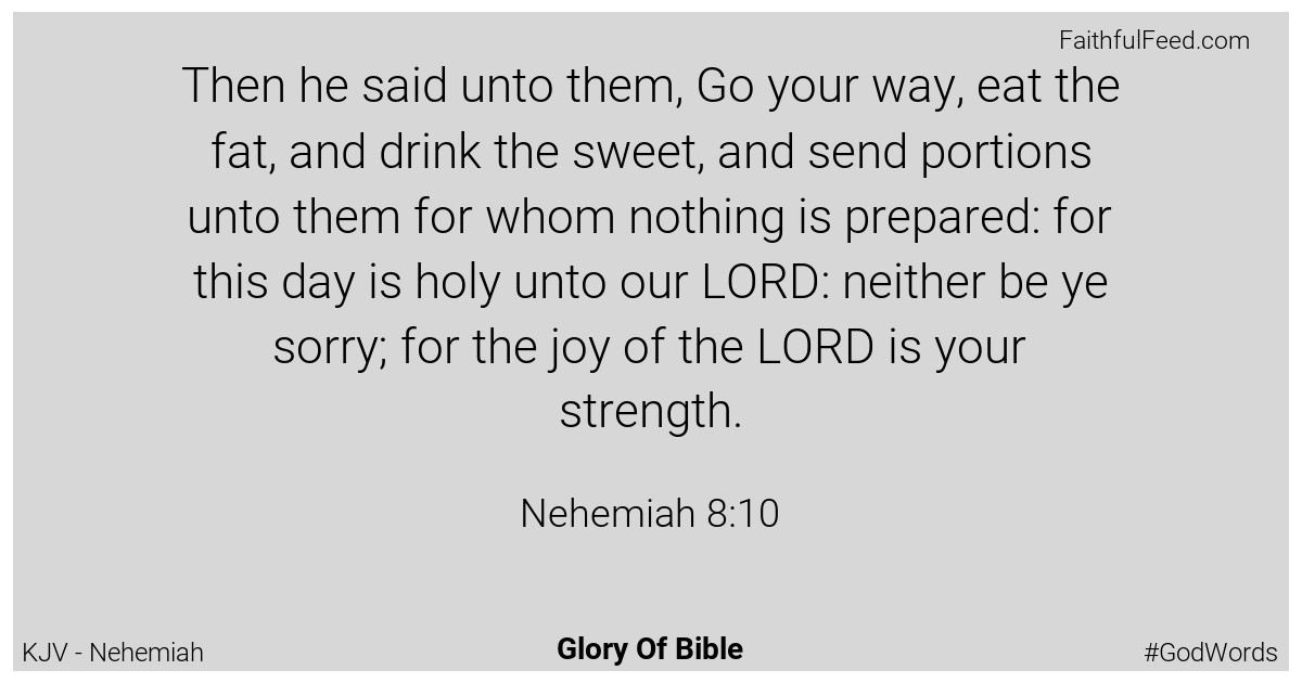 Nehemiah 8:10 - Kjv