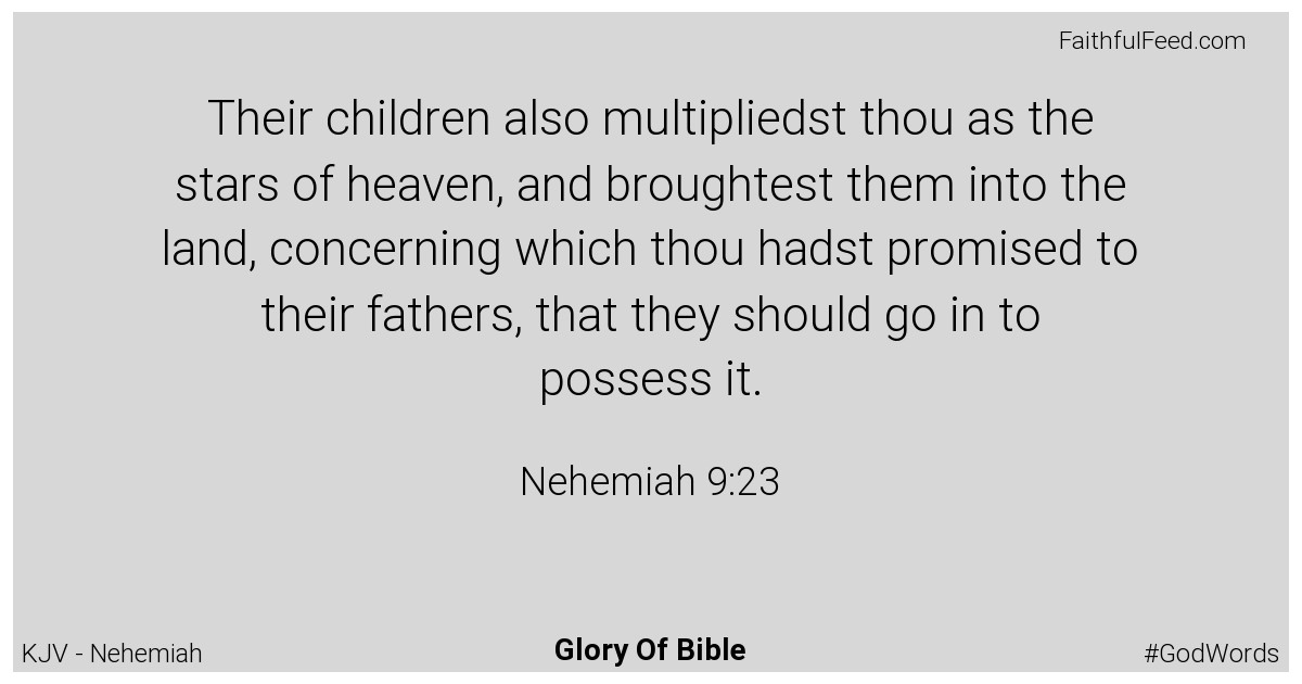 Nehemiah 9:23 - Kjv