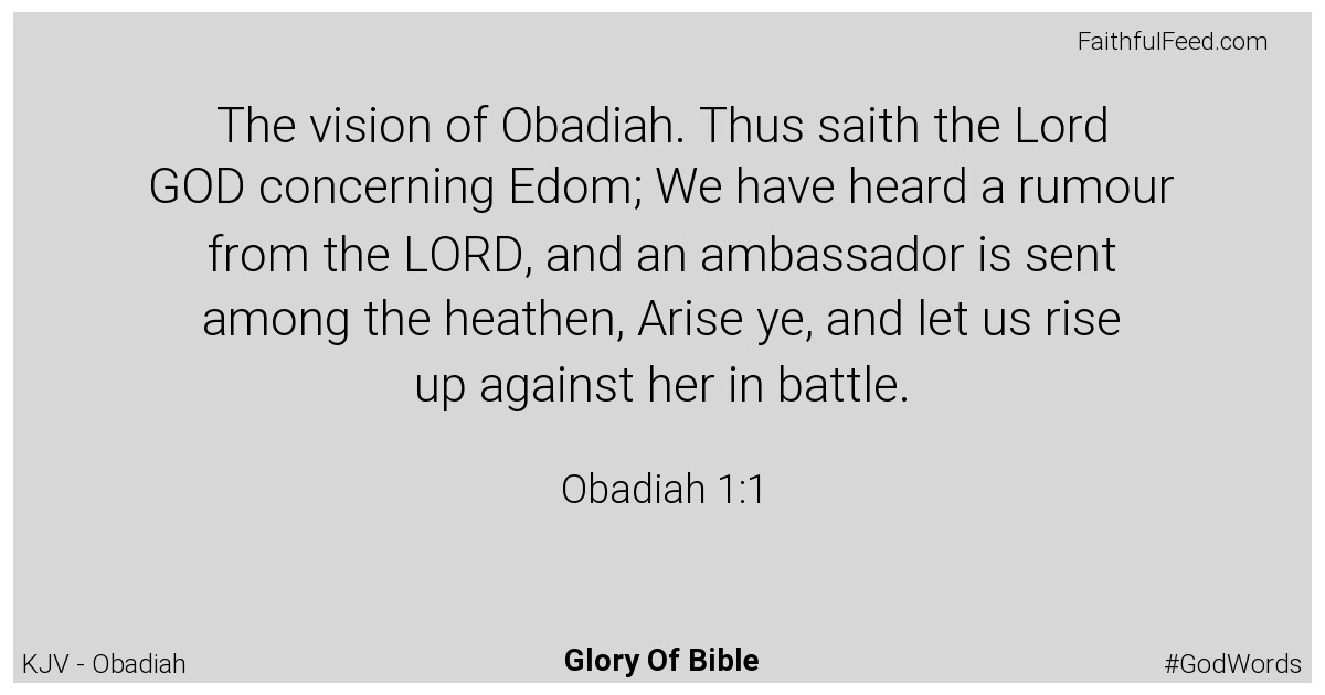 Obadiah 1:1 - Kjv