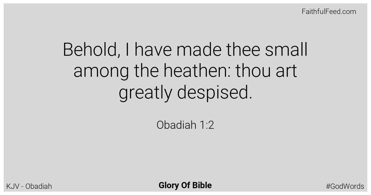 Obadiah 1:2 - Kjv