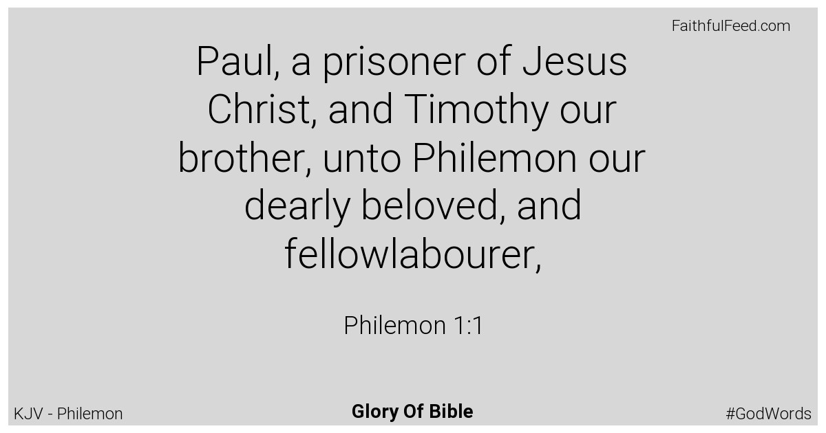 Philemon 1:1 - Kjv