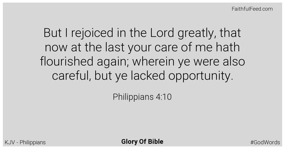 Philippians 4:10 - Kjv