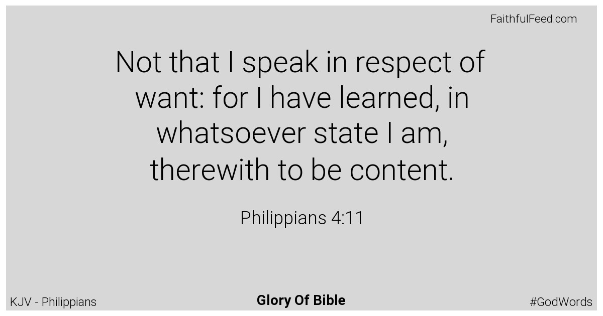 Philippians 4:11 - Kjv