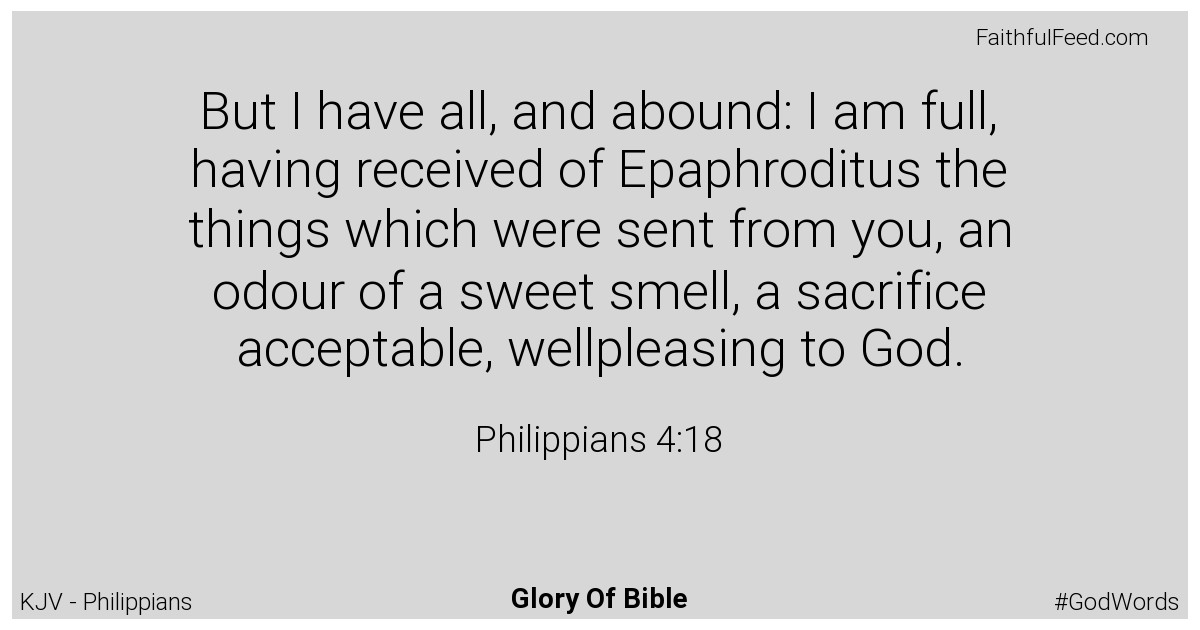 Philippians 4:18 - Kjv